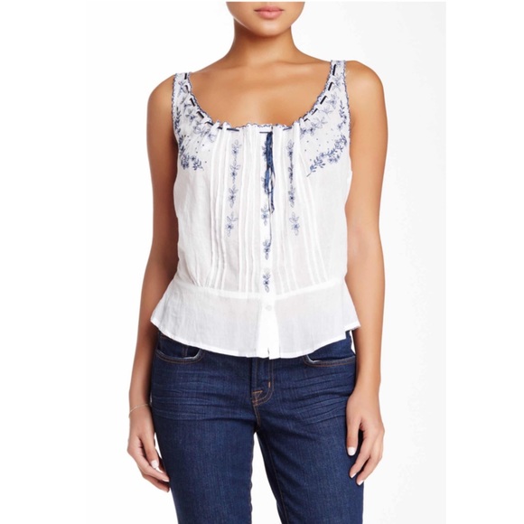 Raga Embroidered Drawstring Tank